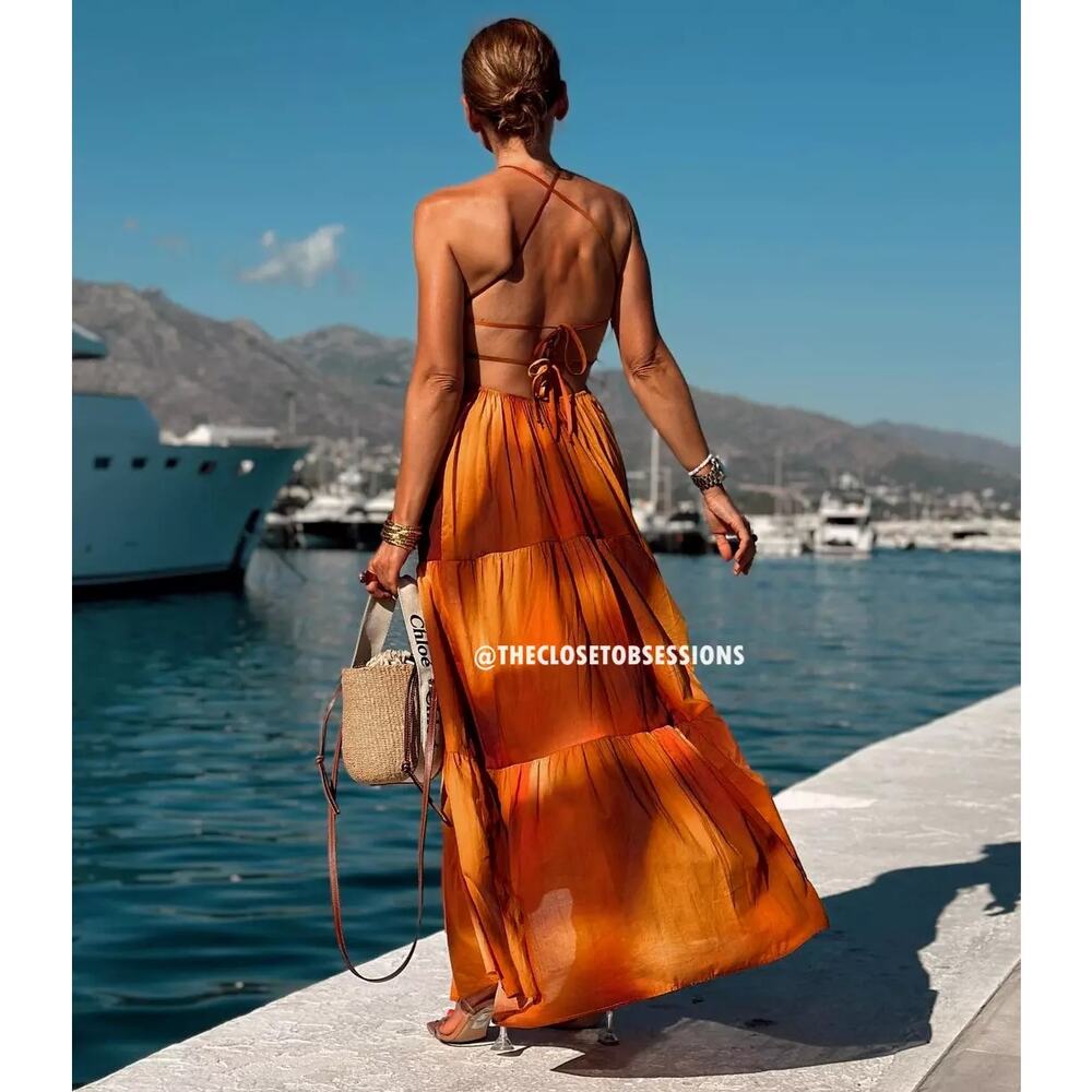 RARE!!! ZARA BLOGGER FAVE!!! Halter Maxi Dress NWT (Size M) - Picture 8 of 16